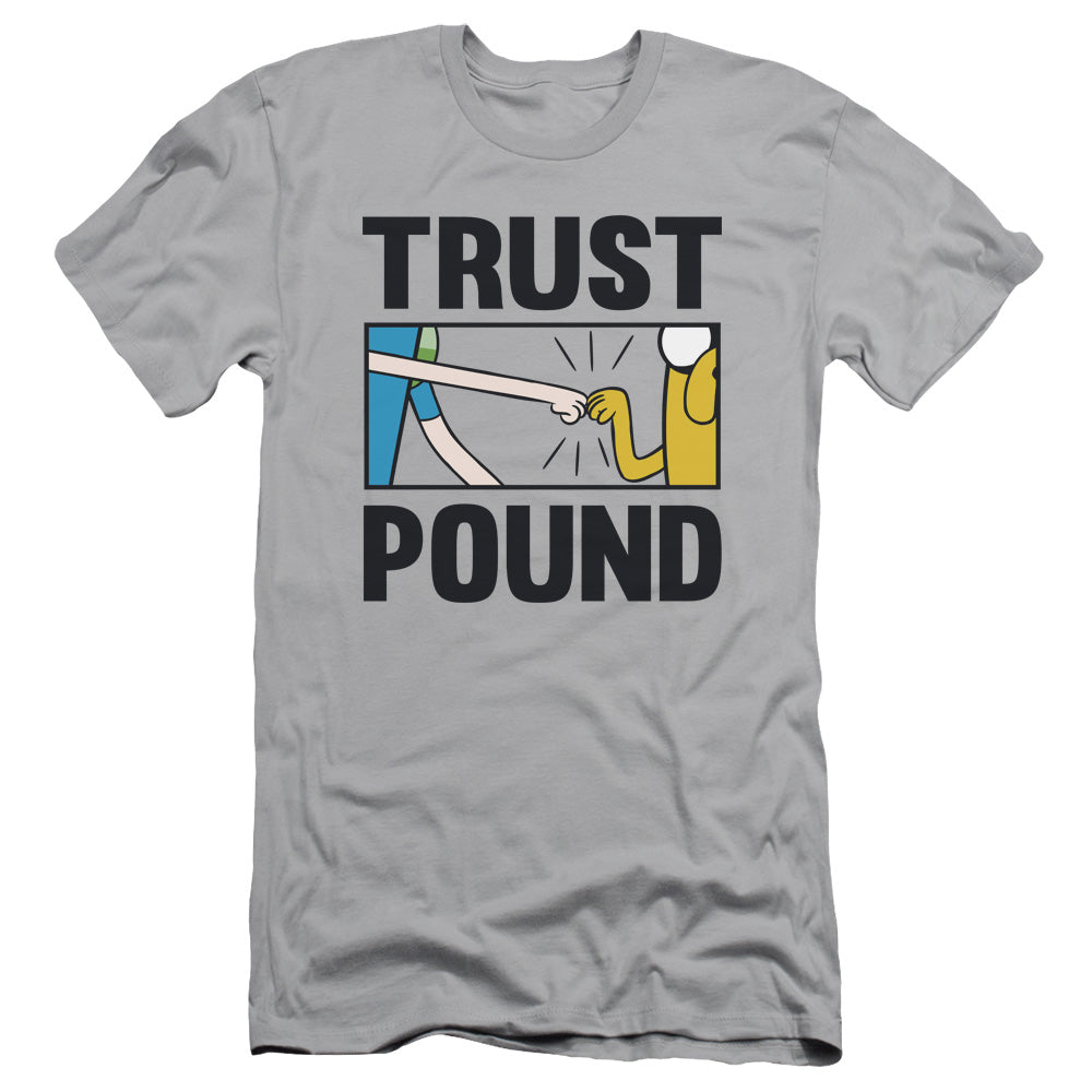 Adventure Time - Trust Pound - Short Sleeve Adult 30/1 - Silver T-shirt