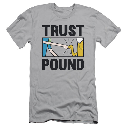 Adventure Time - Trust Pound - Short Sleeve Adult 30/1 - Silver T-shirt
