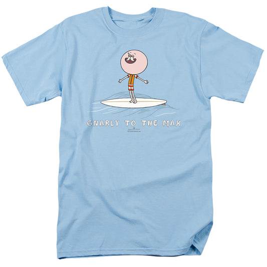 Regular Show - Gnarly - Short Sleeve Adult 18/1 - Light Blue T-shirt