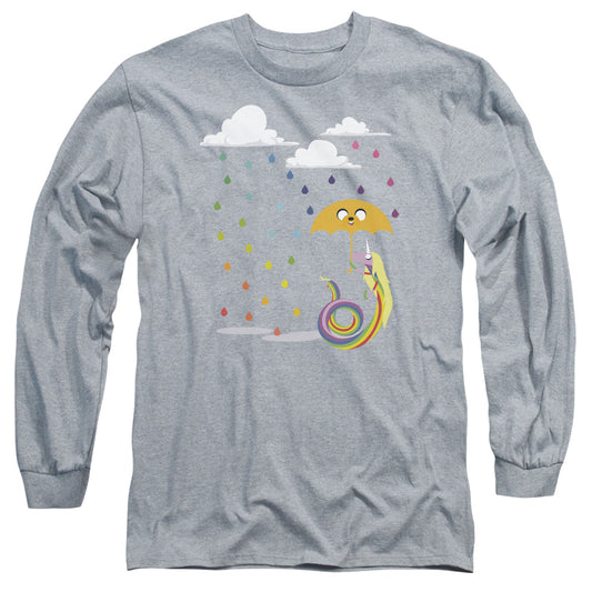 Adventure Time - Lady In The Rain - Long Sleeve Adult 18/1 - Athletic Heather T-shirt