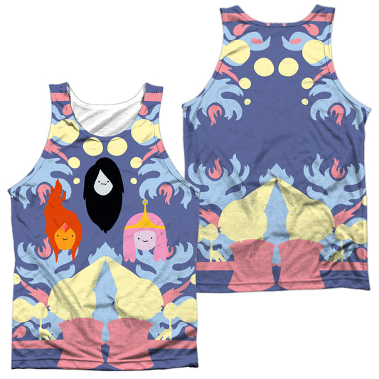 Adventure Time - Pb, Fp & Marceline (Front/back Print) - Adult Poly Tank Top - White