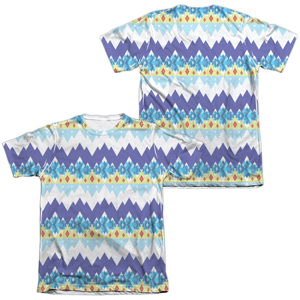 Adventure Time - Ice King Geometric (Front/back Print) - Adult Poly/cotton Short Sleeve Tee - White T-shirt