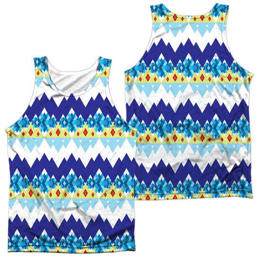 Adventure Time - Ice King Geometric (Front/back Print) - Adult Poly Tank Top - White