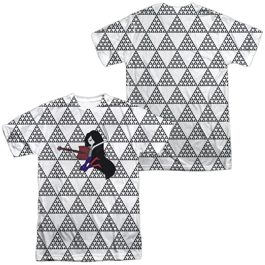 Adventure Time - Marcy Triangles (Front/back Print) - Short Sleeve Adult Poly Crew - White T-shirt
