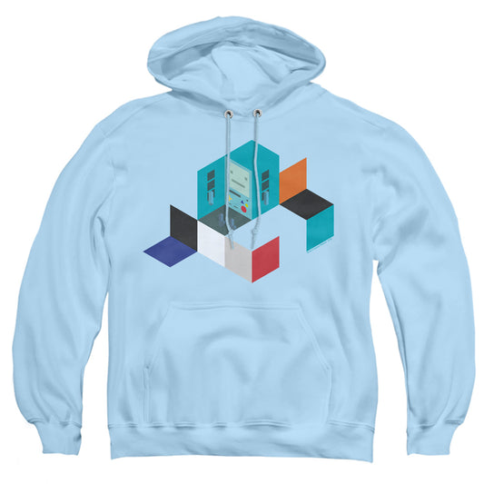 Adventure Time - Bmo Blocks - Adult Pull-over Hoodie - Light Blue