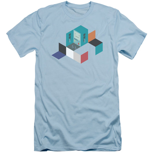 Adventure Time - Bmo Blocks - Short Sleeve Adult 30/1 - Light Blue T-shirt