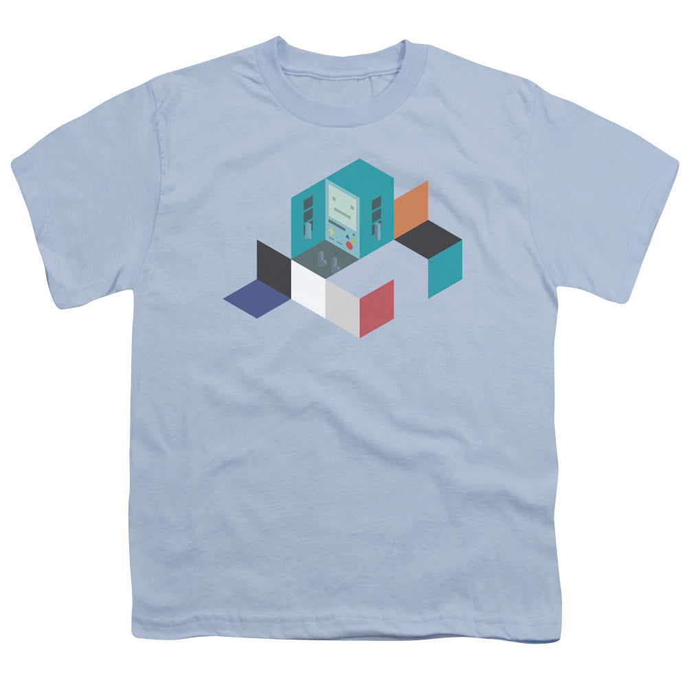 Adventure Time - Bmo Blocks - Short Sleeve Youth 18/1 - Light Blue T-shirt