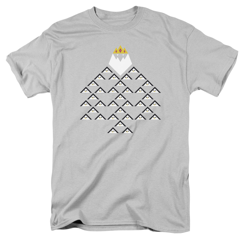 Adventure Time - Ice King Triangle - Short Sleeve Adult 18/1 - Silver T-shirt