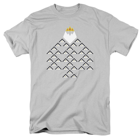 Adventure Time - Ice King Triangle - Short Sleeve Adult 18/1 - Silver T-shirt