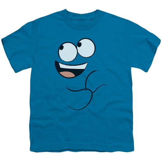 Fosters Home Of Imaginary Friends - Blue Smile - Short Sleeve Youth 18/1 - Turquoise T-shirt