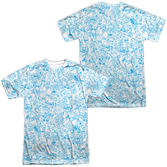 Fosters Home For Imaginary Friends - Character Sketches (Front/back Print) - Short Sleeve Adult Poly Crew - White T-shirt