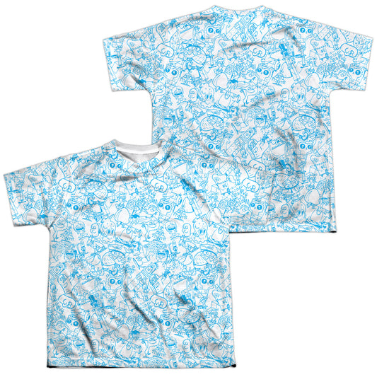 Fosters Home For Imaginary Friends - Character Sketches (Front/back Print) - Short Sleeve Youth Poly Crew - White T-shirt