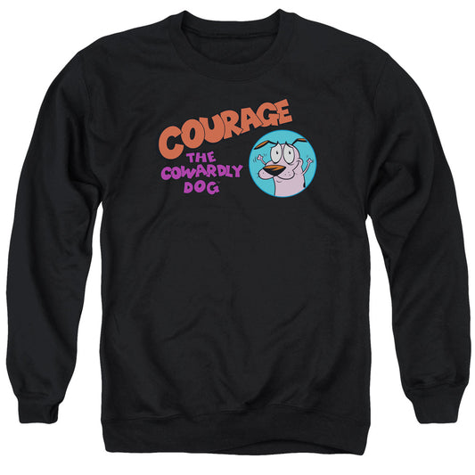 Courage The Cowardly Dog - Courage Logo - Adult Crewneck Sweatshirt - Black