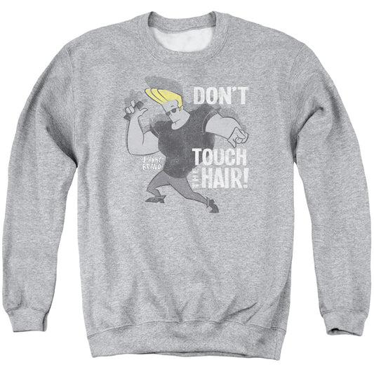 Johnny Bravo - Hair - Adult Crewneck Sweatshirt - Athletic Heather