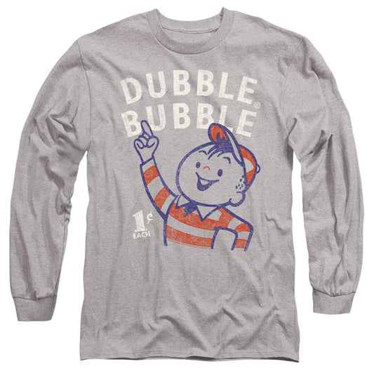 Dubble Bubble - Pointing - Long Sleeve Adult 18/1 - Athletic Heather T-shirt