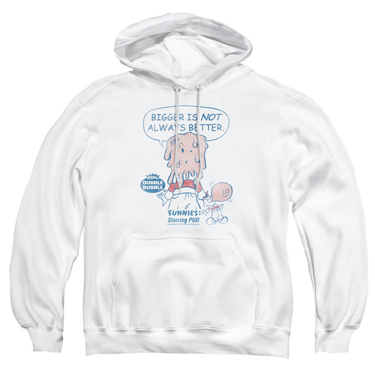 Dubble Bubble - Bigger - Adult Pull-over Hoodie - White