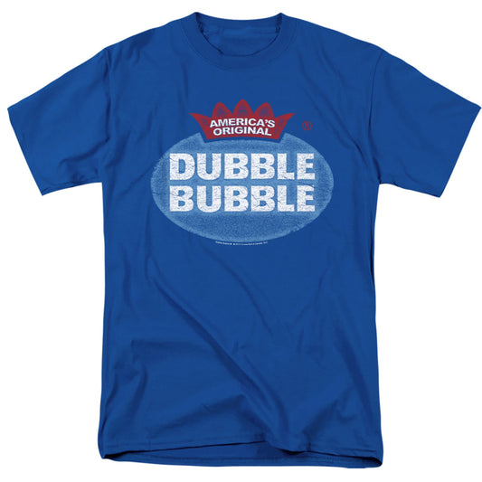 Dubble Bubble - Vintage Logo - Short Sleeve Adult 18/1 - Royal Blue T-shirt