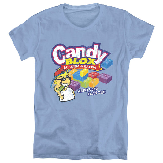Dubble Bubble - Candy Blox - Short Sleeve Womens Tee - Carolina Blue T-shirt