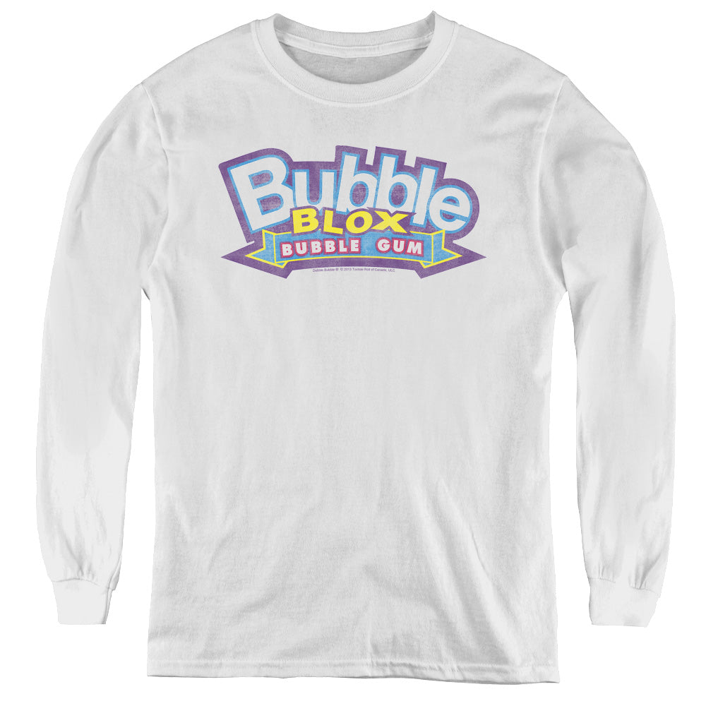 Dubble Bubble - Bubble Blox - Youth Long Sleeve Tee - White