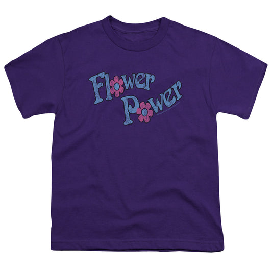 Dubble Bubble - Flower Power - Short Sleeve Youth 18/1 - Purple T-shirt