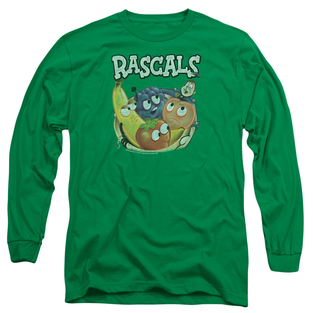 Dubble Bubble - Rascals - Long Sleeve Adult 18/1 - Kelly Green T-shirt