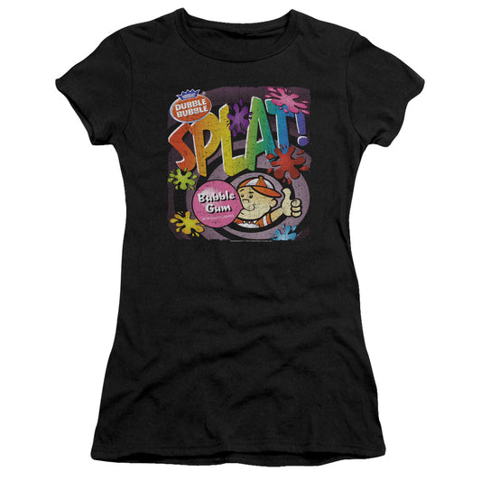 Dubble Bubble - Splat Gum - Short Sleeve Junior Sheer - Black T-shirt