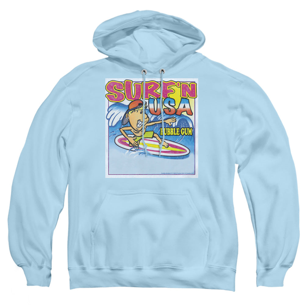 Dubble Bubble Surfn Usa Gum - Adult Pull-over Hoodie - Light Blue