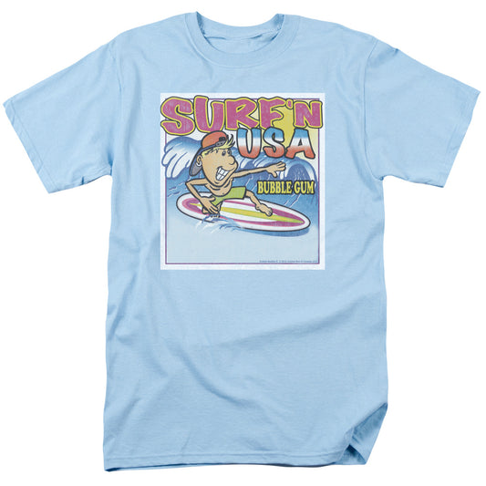 Dubble Bubble - Surfn Usa Gum - Short Sleeve Adult 18/1 - Light Blue T-shirt