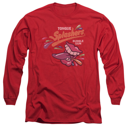 Dubble Bubble - Distress Logo - Long Sleeve Adult 18/1 - Red T-shirt