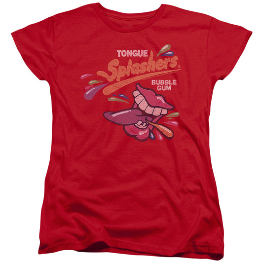 DUBBLE BUBBLE DISTRESS LOGO - S/S WOMENS TEE - RED T-Shirt