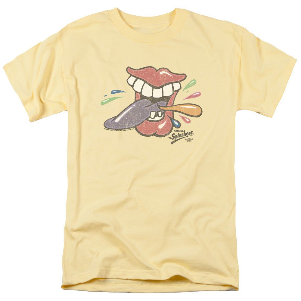 Dubble Bubble - Rolling Tongue - Short Sleeve Adult 18/1 - Banana T-shirt