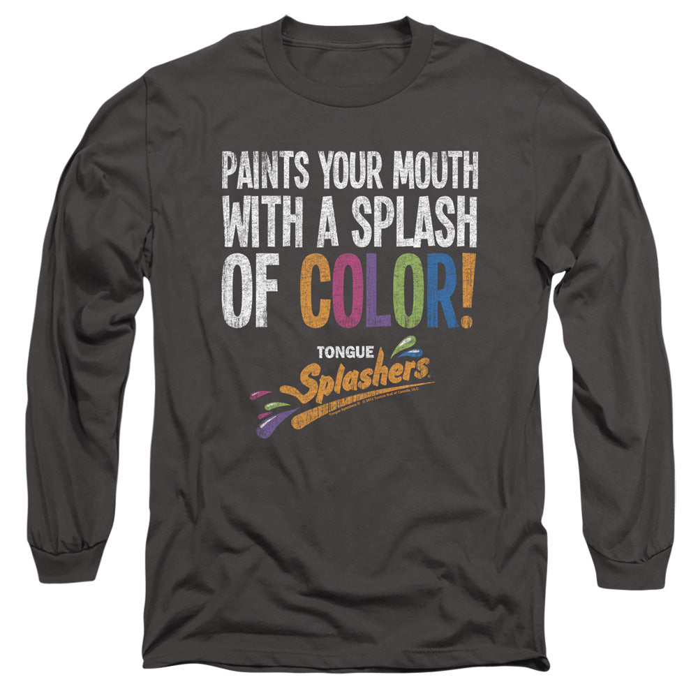 Dubble Bubble - Paints Your Mouth - Long Sleeve Adult 18/1 - Charcoal T-shirt