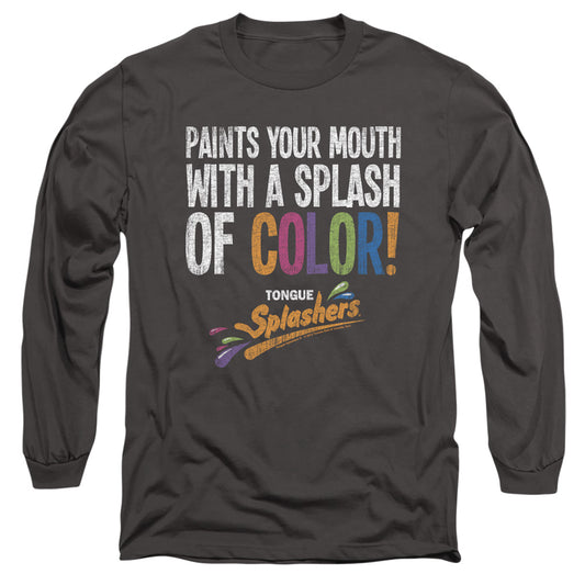 Dubble Bubble - Paints Your Mouth - Long Sleeve Adult 18/1 - Charcoal T-shirt