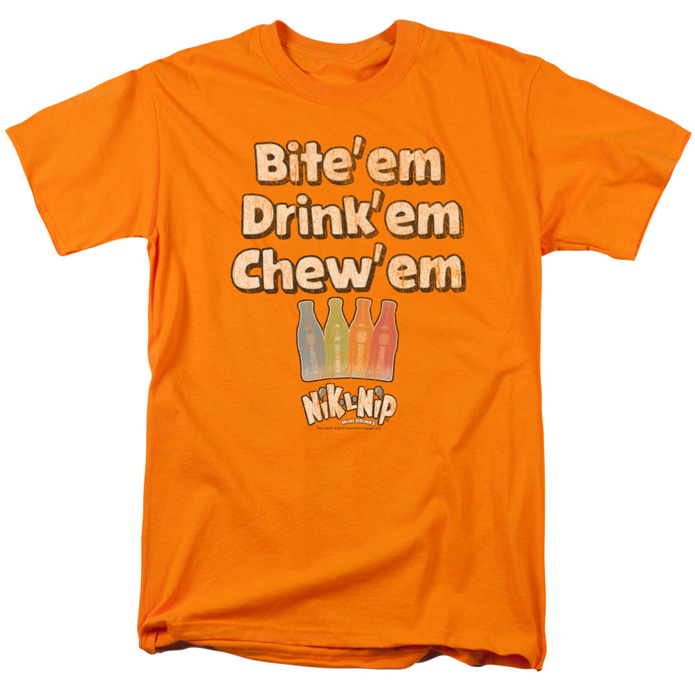 Dubble Bubble - Bite Drink Chew - Short Sleeve Adult 18/1 - Orange T-shirt