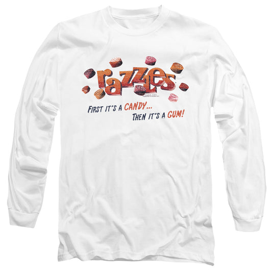 Dubble Bubble - A Gum And A Candy - Long Sleeve Adult 18/1 - White T-shirt