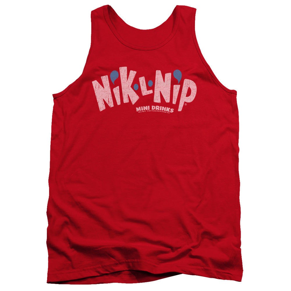 Dubble Bubble - Distressed Logo - Adult Tank - Red