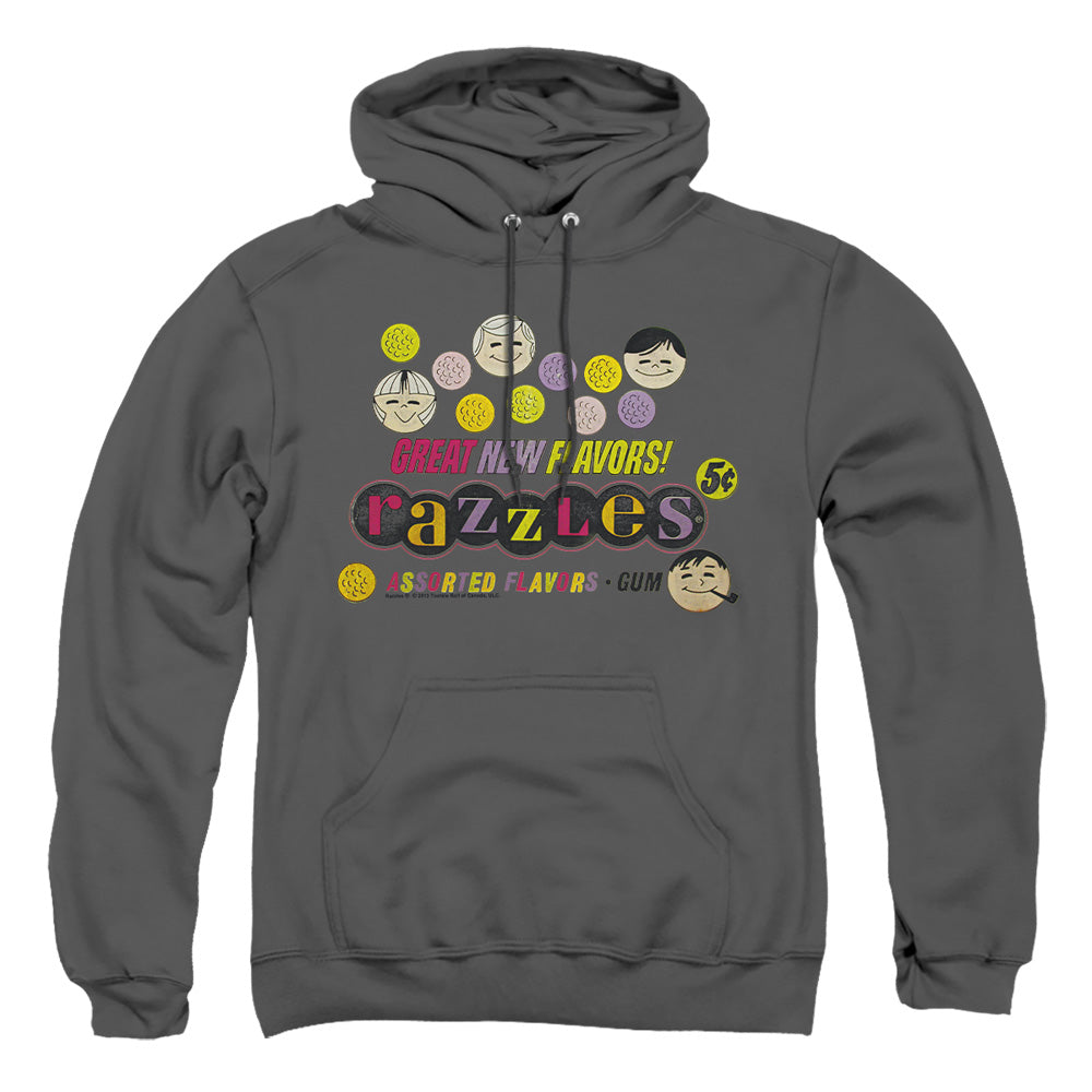 Dubble Bubble - Razzles Retro Box - Adult Pull-over Hoodie - Charcoal