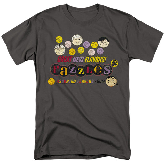 Dubble Bubble - Razzles Retro Box - Short Sleeve Adult 18/1 - Charcoal T-shirt