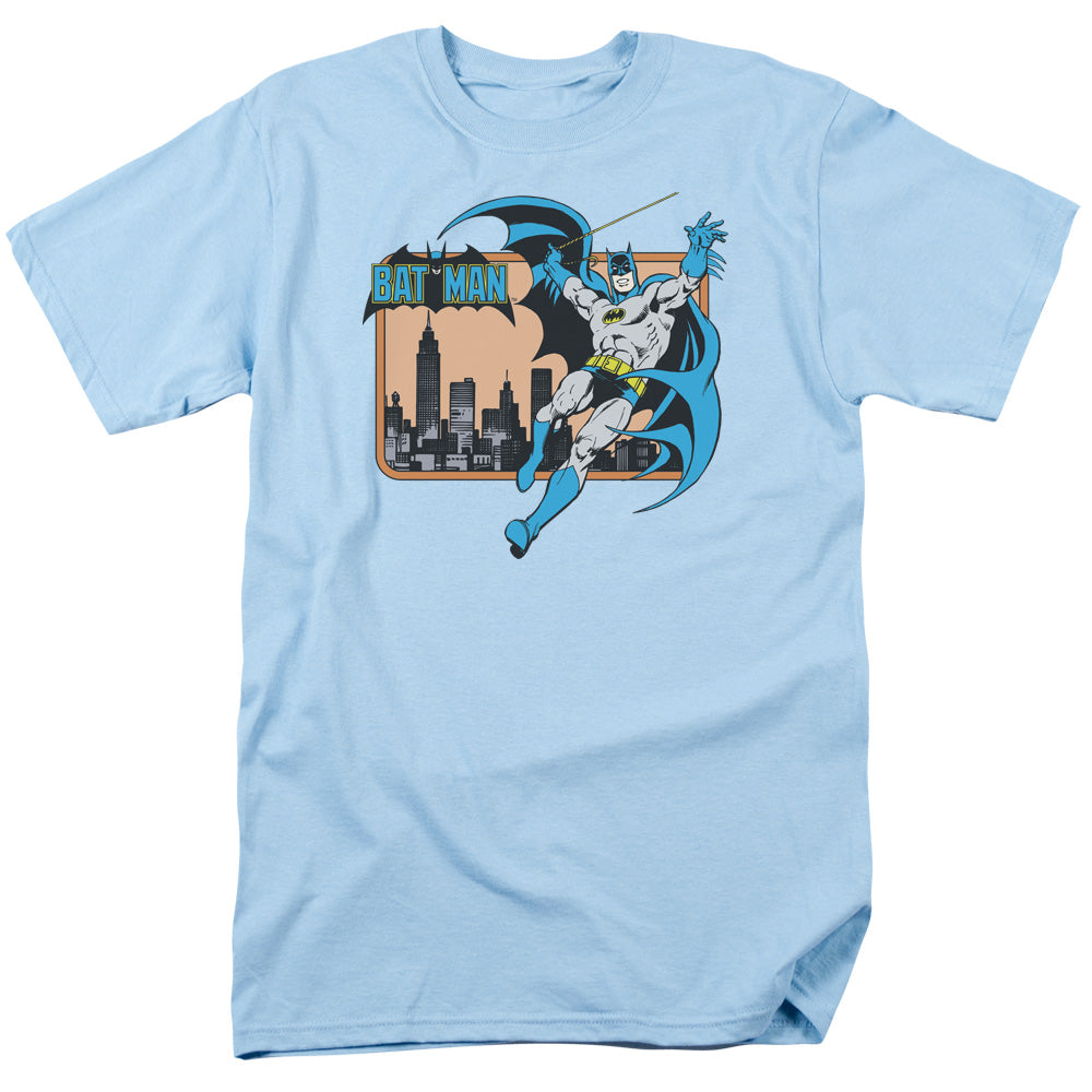 Dc Batman - Batman In The City - Short Sleeve Adult 18/1 - Light Blue T-shirt