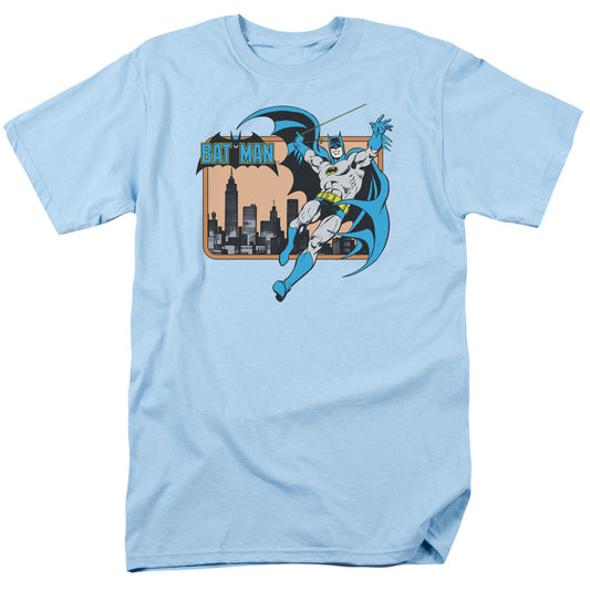 Dc Batman - Batman In The City - Short Sleeve Adult 18/1 - Light Blue T-shirt
