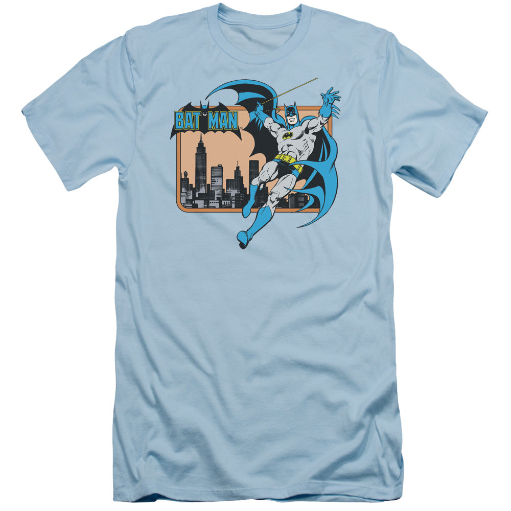 Dc Batman - Batman In The City - Short Sleeve Adult 30/1 - Light Blue T-shirt
