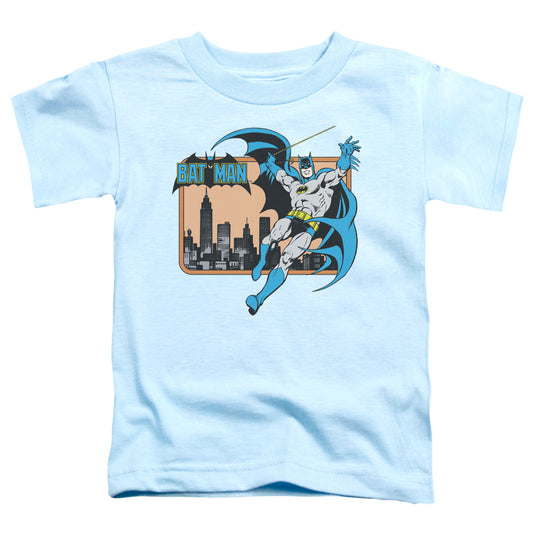 Dc Batman - Batman In The City - Short Sleeve Toddler Tee - Light Blue T-shirt