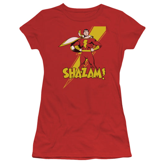 Dc Shazam - Shazam - Short Sleeve Junior Sheer - Red T-shirt