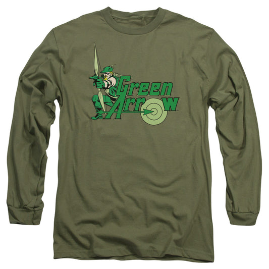 Dc Green Arrow - Green Arrow - Long Sleeve Adult 18/1 - Military Green T-shirt