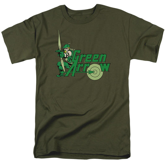 Dc Green Arrow - Green Arrow - Short Sleeve Adult 18/1 - Military Green T-shirt