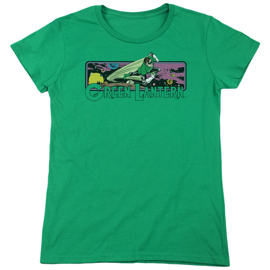 Dc - Green Lantern Cosmos - Short Sleeve Womens Tee - Kelly Green T-shirt