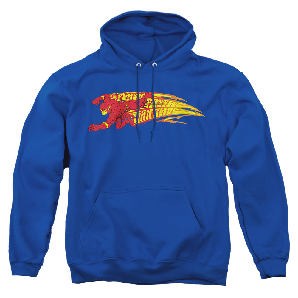 Dc Flash - Fastest Man Alive - Adult Pull-over Hoodie - Royal Blue