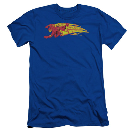 Dc Flash - Fastest Man Alive - Short Sleeve Adult 30/1 - Royal Blue T-shirt