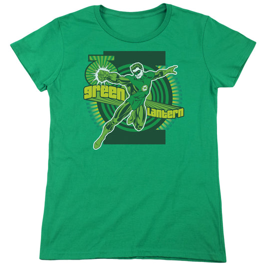 Dc - Green Lantern - Short Sleeve Womens Tee - Kelly Green T-shirt