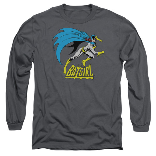 Dc Batgirl - Batgirl Is Hot - Long Sleeve Adult 18/1 - Charcoal T-shirt
